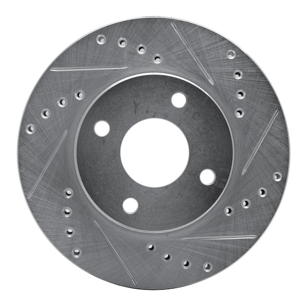 Dynamic Friction Co DFC Brake Rotor - Drilled and Slotted - Silver 631-56013R - main
