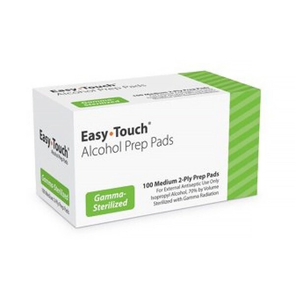 Mhc EasyTouch Sterilized Alcohol Prep Pad (Spun Lace), Medium, 100PK 802711 - main