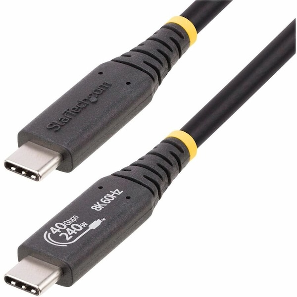 Startech.Com 1M (3.3FT) USB4 CABLE, USB-IF CERTIFIED USB-C CABLE, 40GBPS, 240W PD 3.1, 8K 60H 1M-40G-USB4-CABLE - main