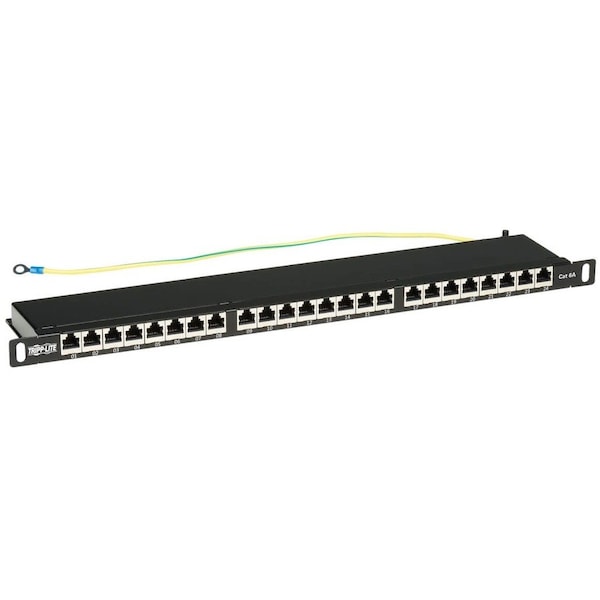 Eaton Tripp Lite Series Cat6a 24-Port High-Density Shielded Patch Panel - Dual IDC, 568A/B, RJ45 Et N252A-024-HUSHK - main