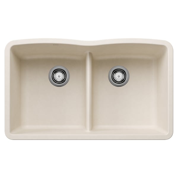 Blanco Diamond Equal Double Low Divide, Soft White 443069 - main