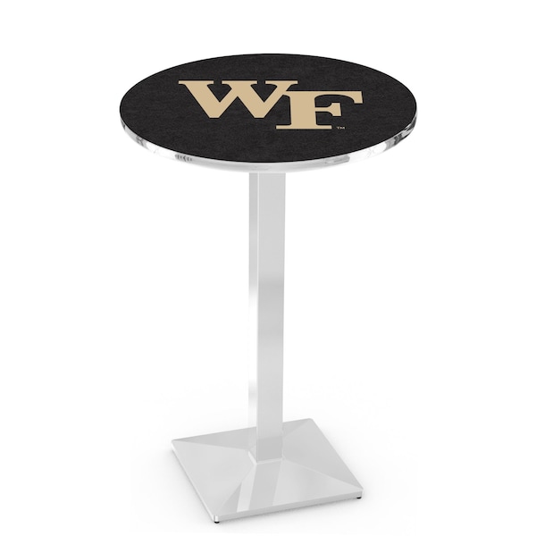 Holland Bar Stool Co 36" Chrome Wake Forest Pub Table, 36" dia. Top L217C3636WakeFr - main