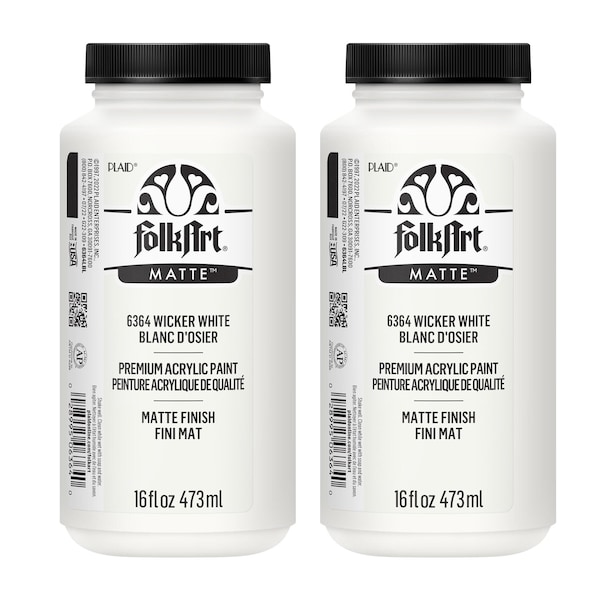 Folkart Acrylic Paint, Matte, Acrylic Base, Wicker White 6364 - main