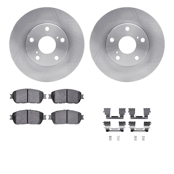 Dynamic Friction Co DFC Brake Rotor- Heavy Duty Brake Pad includes Hardware 6412-76052 - main
