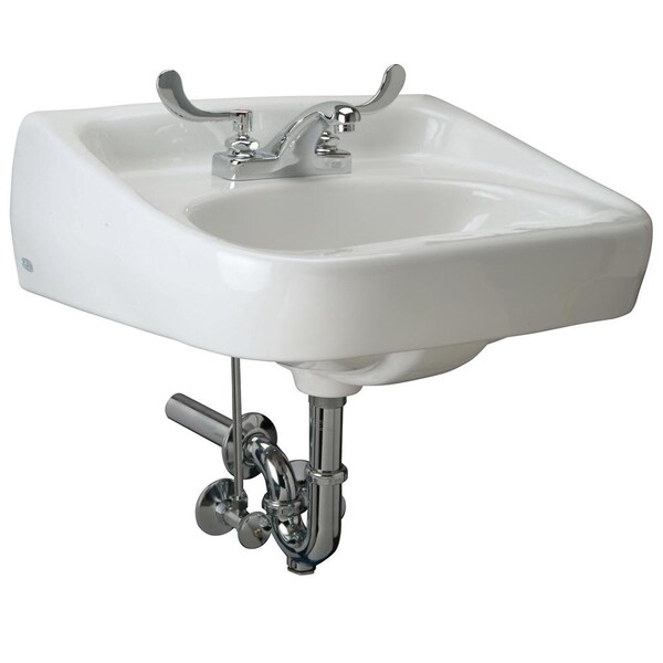 Zurn Manl Lav Systm- 20X18 Wall Hng, 0.5 GPM Sngle Cntrl Fct, Grd Drn, Ptrp w/Clnout Z.L3.M - main