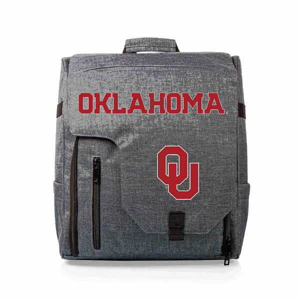 Picnic Time Family Of Brands Oklahoma Sooners - Commuter Travel Backpack Cooler, Heathered Gray 651-00-105-454-0 - main