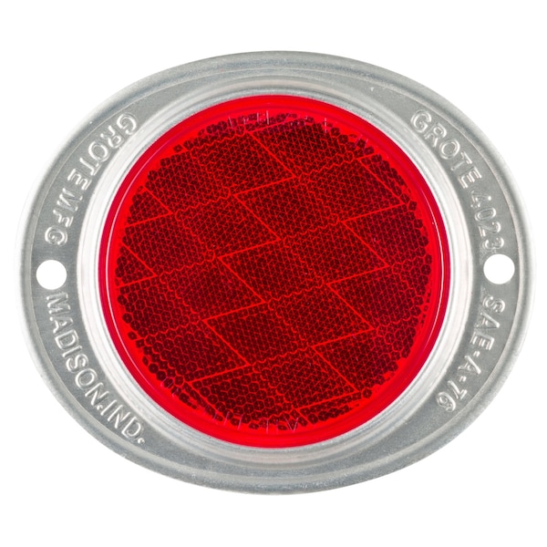 Grote Reflector, Armored, Red, Dia 4 11/16 In 40232 - main