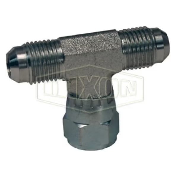 Dixon Hydraulic Tee, 1-1/16-12 Nominal, 37Deg Female JIC Swivel x 37Deg Male JIC Flare, Steel, Domestic 6600-12 - main