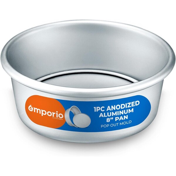 Emporio Kitchen Baking Pan, Anodized Aluminum Round Cheesecake Pan 8 in., Pressure Cooker and Air Fryer Compatible EMPBTS22 - main