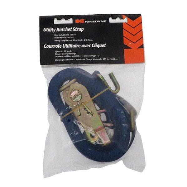 Kinedyne Tie-Down Strap, Ratchet, 16ft x 1In, 835lb 711681/45PKGRA - main