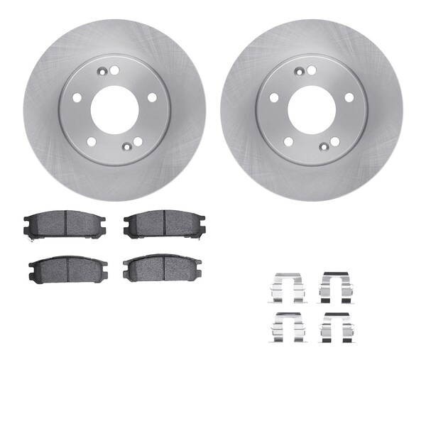 Dynamic Friction Co DFC Brake Rotor with 5000 Brake Pads and Hardware Kit 6512-13099 - main