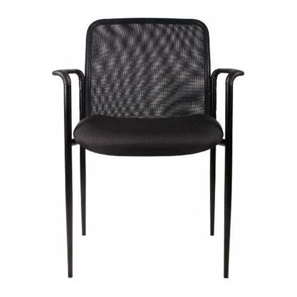 Boss Guest Chair, 24 in W 24" L 33" H, Fixed, Mesh Seat B6909-BK - main