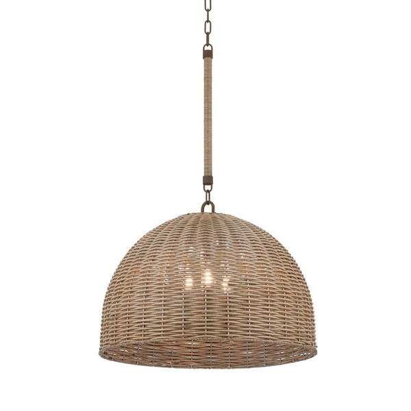 Troy Lighting Huxley 3 Light Pendant 24 In. Textured Bronze F2024-TBZ - main