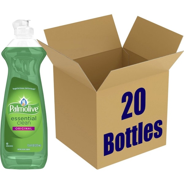 Palmolive Essential Clean Dish Liquid, 12.6fl oz (0.4 quart), Phosphate-free, pH Balanced, Long Lasting, 20PK 146413 - main