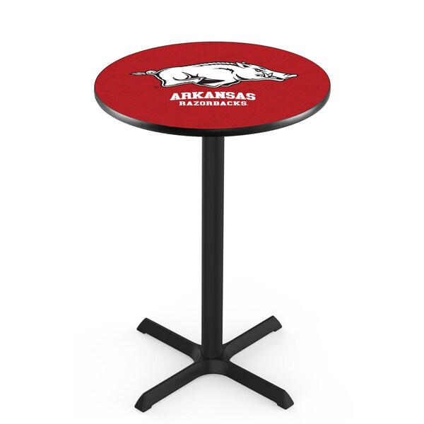 Holland Bar Stool Co 36" Blk Wrinkle Arkansas Pub Table, 36" dia. Top L211B3636ArknUn - main