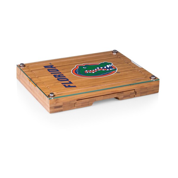 Picnic Time Family Of Brands NCAA Florida Gators Concerto Glass Top Cheese Board and Knife Set 919-00-505-164-0 - main