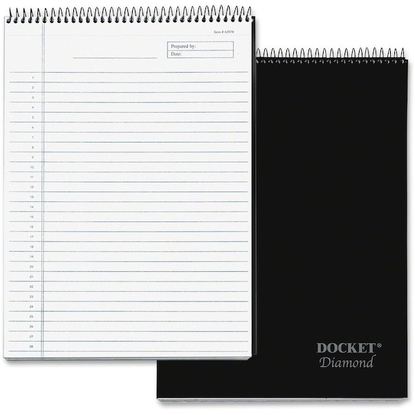 Tops Business Forms Docket Diamond Top-Wire Legal Rule White Planning Pad, 8-1/2x11-3/4, 60 Sheets 63978 - main