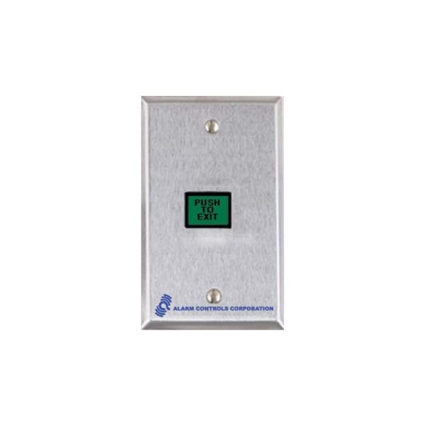 Alarm Controls Exit Button, Single Gang, Stainless Steel TS-7 - main