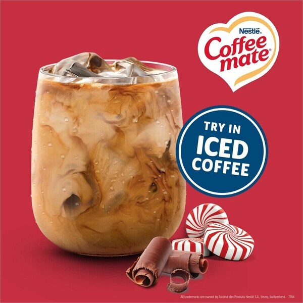 Coffee Mate Liquid Coffee Creamer, Peppermint Mocha, 0.38 oz Mini Cups, 200PK 12072787 - main