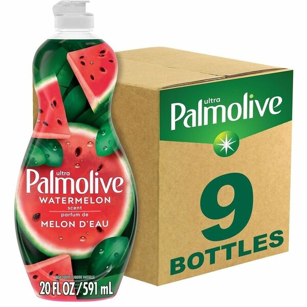 Ultra Palmolive Dishwashing Liquid, Watermelon Scent, 20 oz Bottle, 9PK 61047428 - main