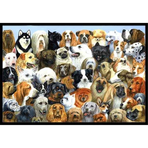 Carolines Treasures BDBA0441MAT Fifty One Dogs Indoor or Outdoor Mat, 18 x 27 BDBA0441MAT - main