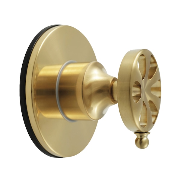 Kingston Brass Single-Handle Three-Way Diverter Valve with Round Trim Kit, Brushed Brass KS3037RX - main