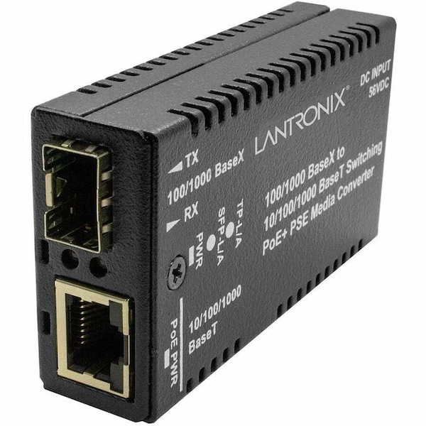 Transition Networks POE MEDIA CONVERTER 1GE TP TO FIBE SFPR MINI 802.3AT PSE W/ -NA PWR M/GE-PSW-PSE-01-NA - main