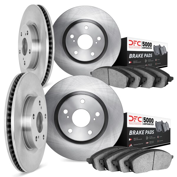 Dynamic Friction Co DFC Brake Rotor with 5000 Brake Pads 6504-02001 - main