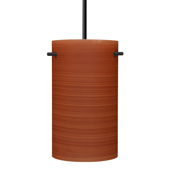 Besa Lighting Besa Tamburo 5 Pendant, Cherry, Black Finish, 1x 11W LED 1JT-4005CH-LED-BK - main