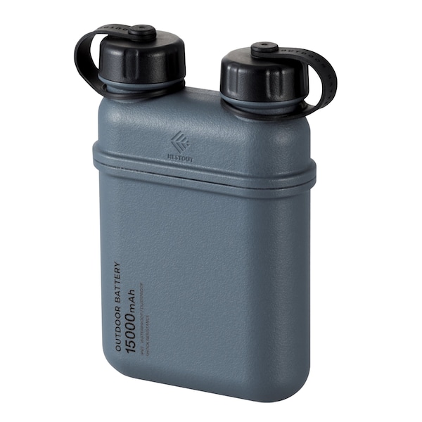 Elecom NESTOUT Rugged Power Bank, 15000mAh, 20W USB-C Fast Charging PD, Waterproof IP67, Durable Shockproof DE-NEST15000AGY - main