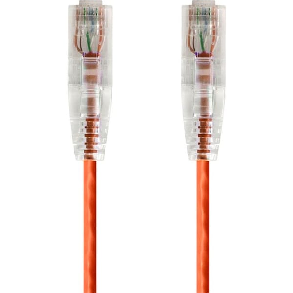 Monoprice Slim Cat6 Utp Network Cable, 1 ft.Orange 14794 - main