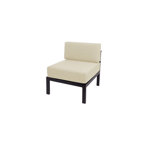 Bfm Seating Belmar Armless Middle Sofa Section with Sunbrella cushions, Sand Black Frame PH6101BL-M-57012 - main