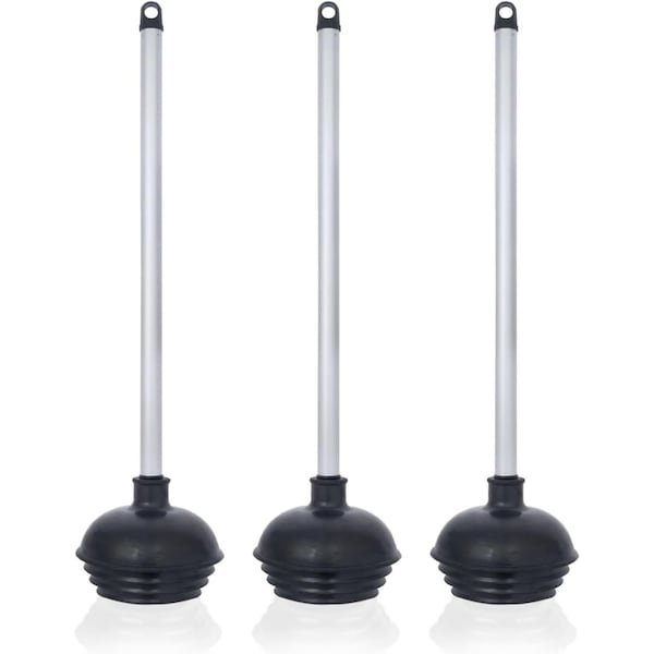 Neiko Toilet Plungers, 3 Pack, Residential, Commercial, Industrial Building Sanitation Use 60180A - main