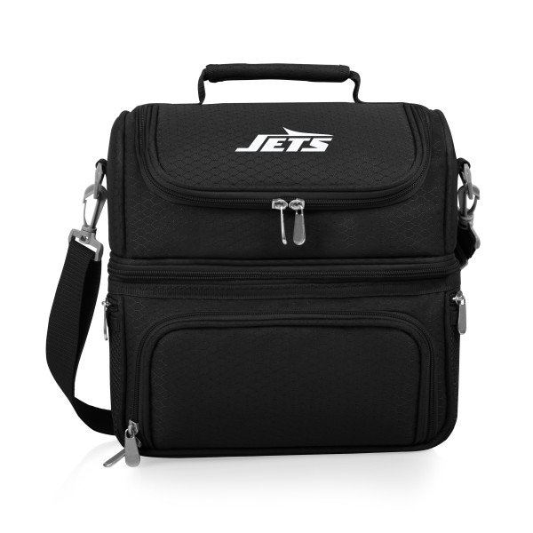 Picnic Time Family Of Brands New York Jets - Pranzo Lunch Bag Cooler with Utensils, (Black) 512-80-175-224-2 - main