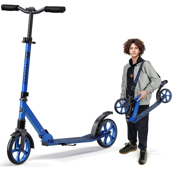 Outdoorcruiser Outdoor Cruiser Kick Scooter, Ages 6+, 250 LBS Max, Foldable, 8in. Wheels, Suspension, Blue OCTENS486 - main