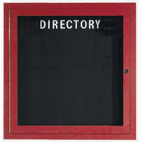 Aarco Outdoor Enclosed Directory w/ Al Wood Look Finish, Cherry Wood Look, 36''Hx36''W OADCW3636R - main