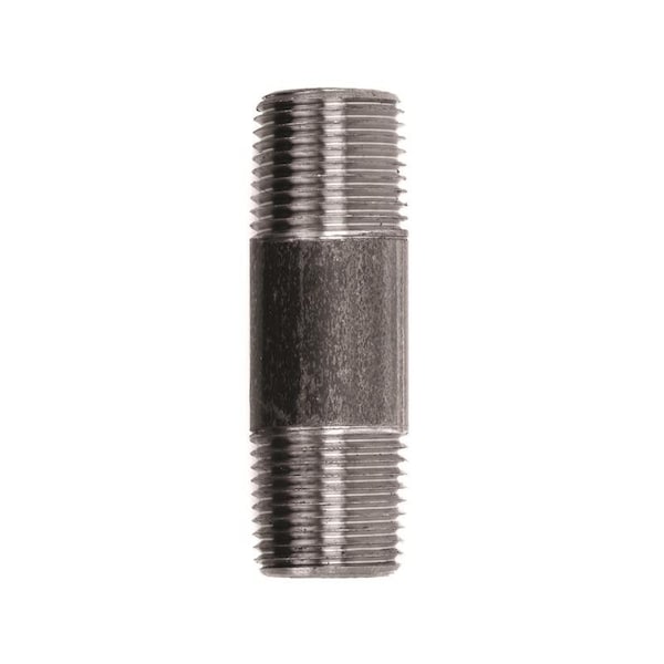 Stz Industries 1/2 in. MIP each X 1/2 in. D MIP Black Steel 2-1/2 in. L Nipple 300UP12X212 - main