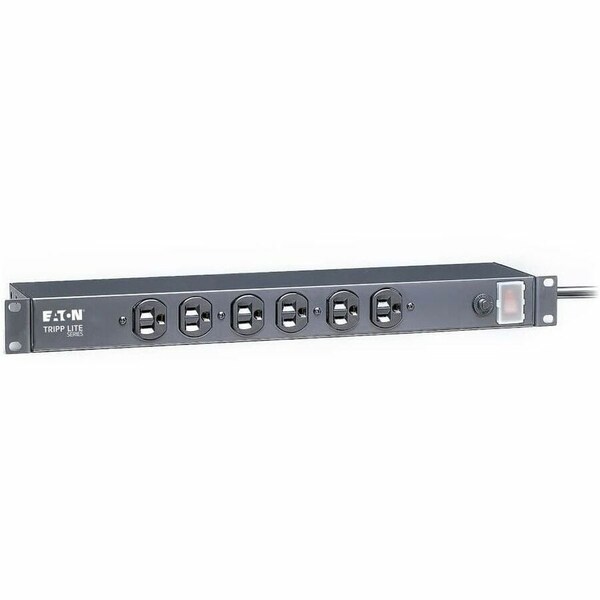 Eaton Tripp Lite Series 1U Rack-Mount Network Server Power Strip, 120V, 15A, 6-Outlet RS-0615-F - main