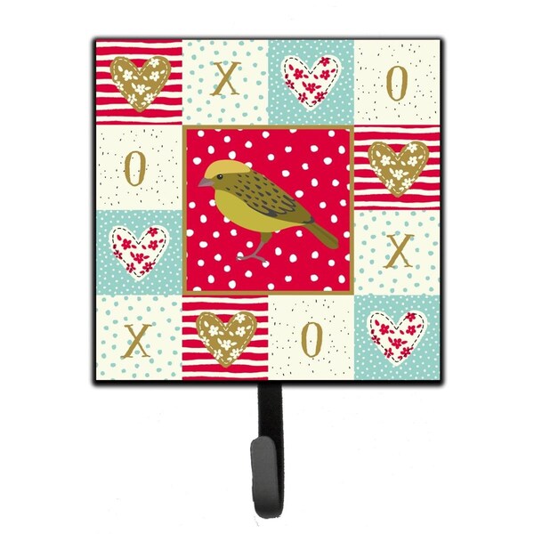Carolines Treasures 4.25 x 1 x 7 in. Lizard Canary Love Leash or Key Holder CK5504SH4 - main
