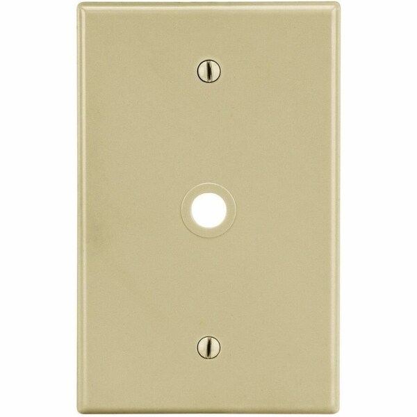 Hubbell Wiring Device-Kellems Wallplate, 1-Gang, .406" Opening, Box Mount, Ivory P11I - main