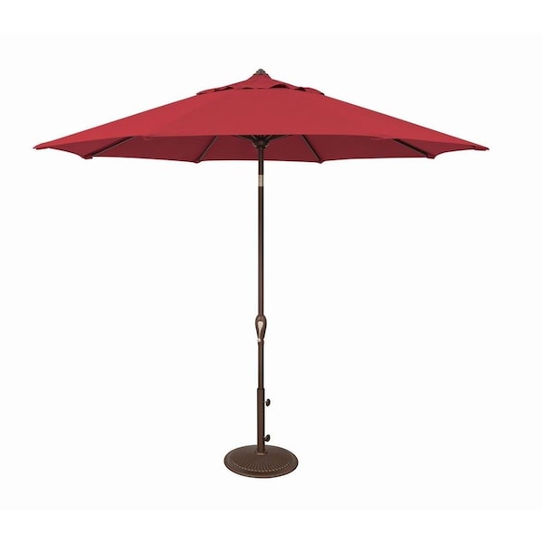 Simplyshade SSUM91-0900-A5403 9 ft. Aruba Octagon Auto Tilt Market Sunbrella Umbrella, 5403 Jockey Red SSUM91-09-00/5403 - main