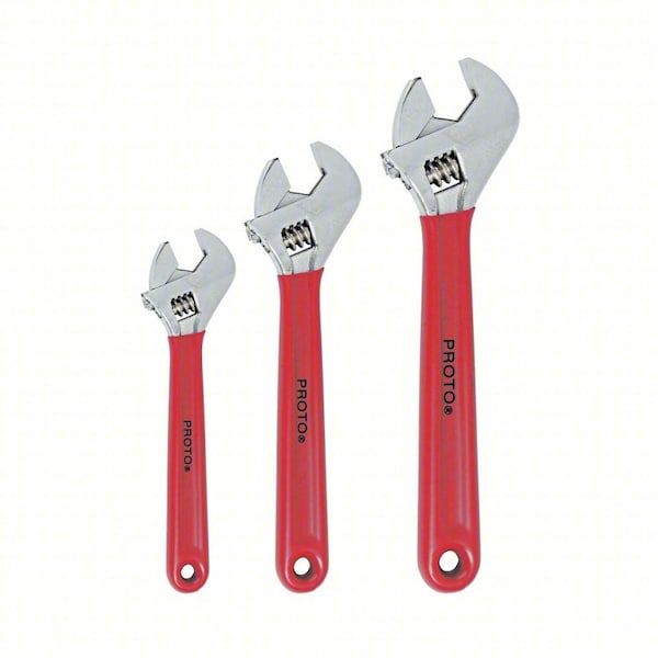 Proto Adjustable Wrench Set, 1-1/2 in Jaw Cap. J795GA - main