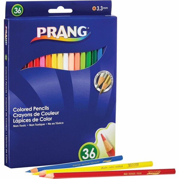 Dixon Ticonderoga COLORED WOODCASE PENCILS, 3.3 MM, 36 ASSORTED COLORS/SET 22360 - main