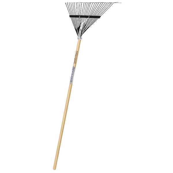 Landscapers Select Lawn and Leaf Rake, 26 Tines, 54 in L Wood Handle 34561 - main