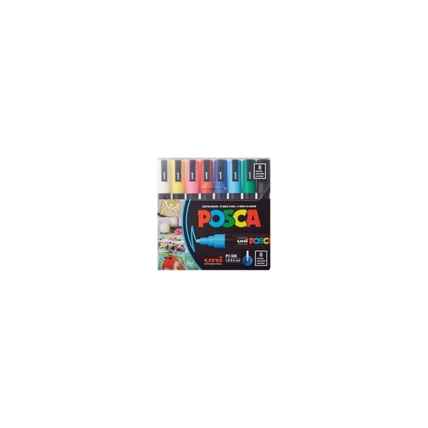 Uni ballTM Posca PC-5M Paint Markers - Medium Marker Point - Assorted Ink - Water Based, 10PK PC5M8C - main