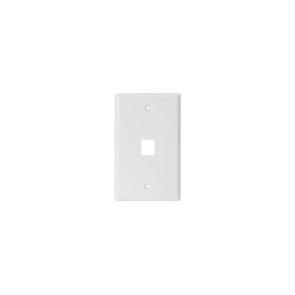 Steren Wall Plate White, Keystone, 1-Cavity 310-201WH - main