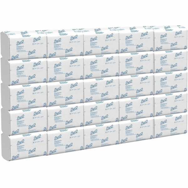 Scott Scottfold Multifold Paper Towels, 9.4" x 12.4" sheets, White, (175 Sheets/Pack), 25PK 01980 - main