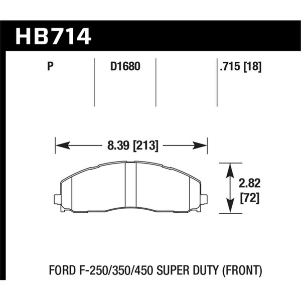 Newalthlete Street Front Brake Pads for 15-17 Ford F-250-350 LTS NE3881276 - main
