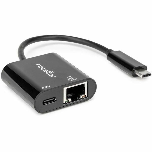 Rocstor PREMIUM USB-C TO GIGABIT ETHERNET WITH USB-C 100W PD 3.0 ADAPTER - GIGABIT ETHER Y10A340-B1 - main