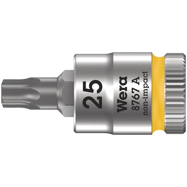 Wera 8767 A TORX Zyklop bit socket, 1/4 in drive, TX 25 x 28 mm 5003392001 - main